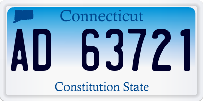 CT license plate AD63721