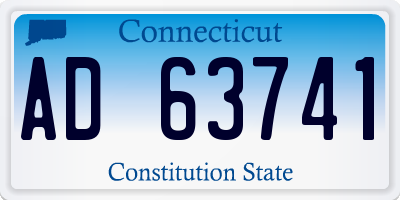 CT license plate AD63741