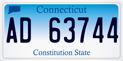 CT license plate AD63744