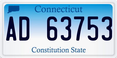 CT license plate AD63753