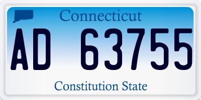 CT license plate AD63755