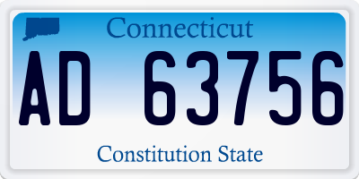 CT license plate AD63756