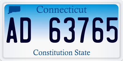 CT license plate AD63765