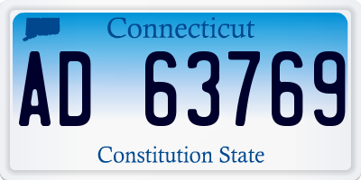 CT license plate AD63769