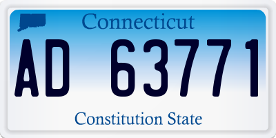 CT license plate AD63771