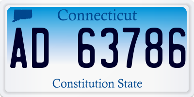 CT license plate AD63786