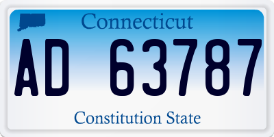 CT license plate AD63787