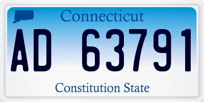 CT license plate AD63791