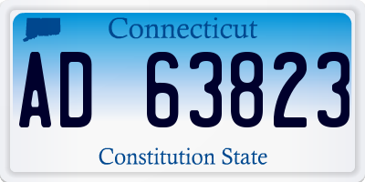 CT license plate AD63823