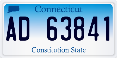 CT license plate AD63841