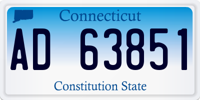 CT license plate AD63851
