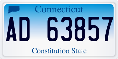 CT license plate AD63857