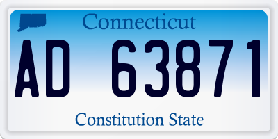 CT license plate AD63871