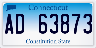 CT license plate AD63873