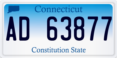 CT license plate AD63877