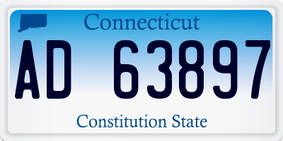 CT license plate AD63897
