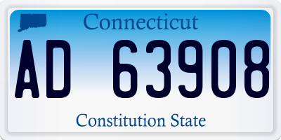 CT license plate AD63908