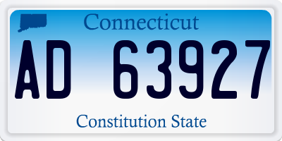 CT license plate AD63927