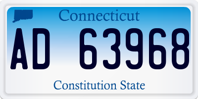 CT license plate AD63968