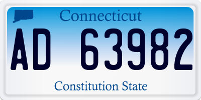 CT license plate AD63982