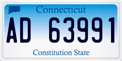 CT license plate AD63991
