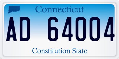 CT license plate AD64004