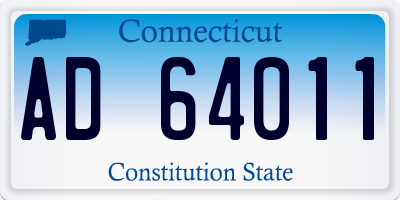 CT license plate AD64011