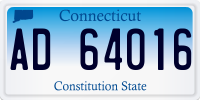 CT license plate AD64016