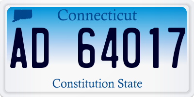 CT license plate AD64017