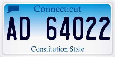 CT license plate AD64022