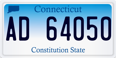 CT license plate AD64050