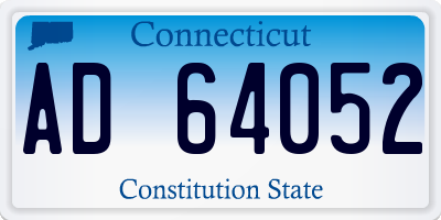 CT license plate AD64052