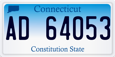 CT license plate AD64053