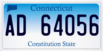 CT license plate AD64056