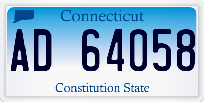 CT license plate AD64058