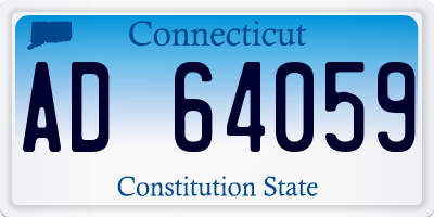 CT license plate AD64059