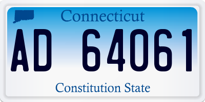 CT license plate AD64061