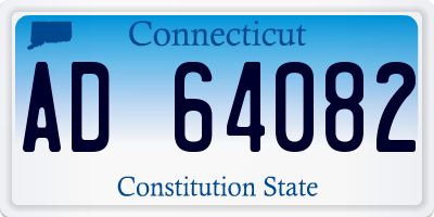 CT license plate AD64082