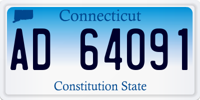 CT license plate AD64091