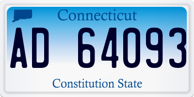 CT license plate AD64093