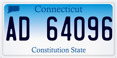 CT license plate AD64096