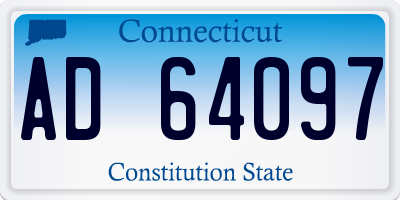 CT license plate AD64097