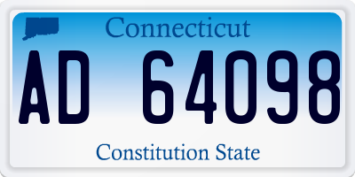 CT license plate AD64098