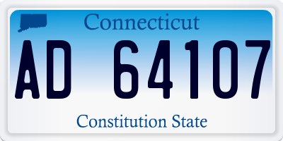 CT license plate AD64107