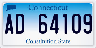 CT license plate AD64109