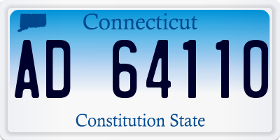 CT license plate AD64110