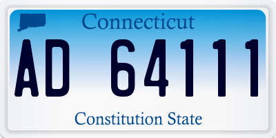 CT license plate AD64111