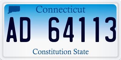 CT license plate AD64113