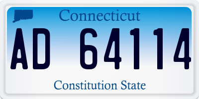CT license plate AD64114