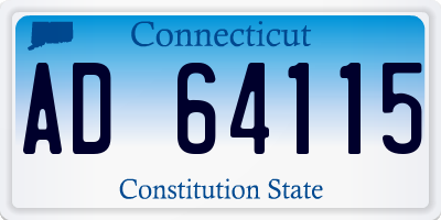 CT license plate AD64115